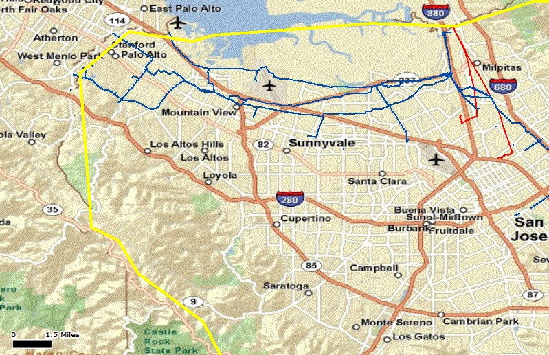 Palo Alto Natural Gas Pipeline Map