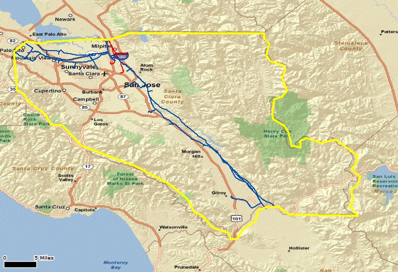 Santa Clara County Natural Gas Pipeline Map
