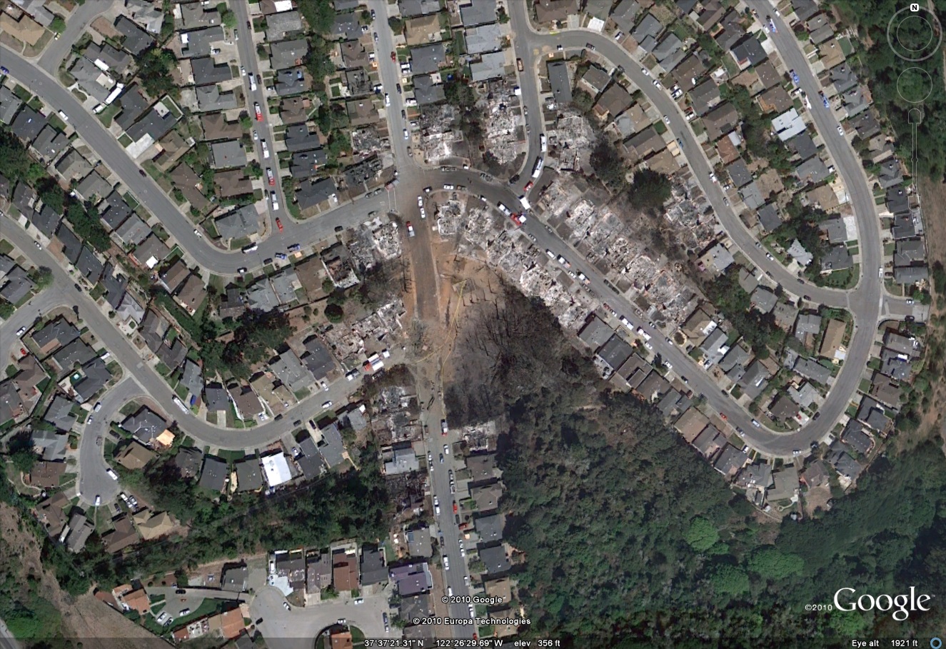 San Bruno Blast Zone Image After